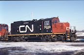 CN GP9RM 7020:2 (07.02.1998, London, ON)