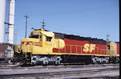 ATSF SD45-2r 5821 (20.08.1987, Cleburne, TX)