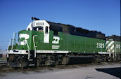 BN GP38-2 2329 (26.08.1989, Ft.Worth, TX)