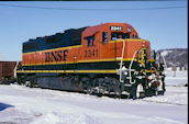 BNSF GP38-2 2341 (21.12.2000, Council Bluffs, IA)