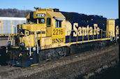BNSF GP38u 2216 (19.12.2001, Omaha, NE)