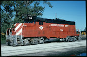 CBOA GP7U  714 (04.09.1993, Council Bluffs, IA)