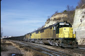 CNW SD50 7011 (02.11.1986, Hoffman Avenue, MN)