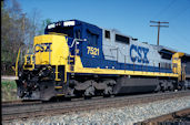 CSXT C40-8 7521 (11.04.1998, E Bernstadt, KY)