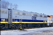 CSXT F7B  119 (21.03.1992, Brunswick, MD)