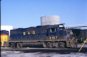 CSXT GP38 2107 (09.09.1987, Sarnia, ONT)