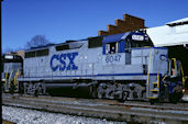 CSXT GP40-2 6047 (31.01.1989, Social Circle, GA)