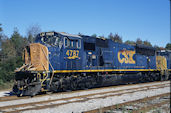 CSXT SD70MAC 4787 (07.11.2007, Savannah, GA,  (mit Frontschaden))